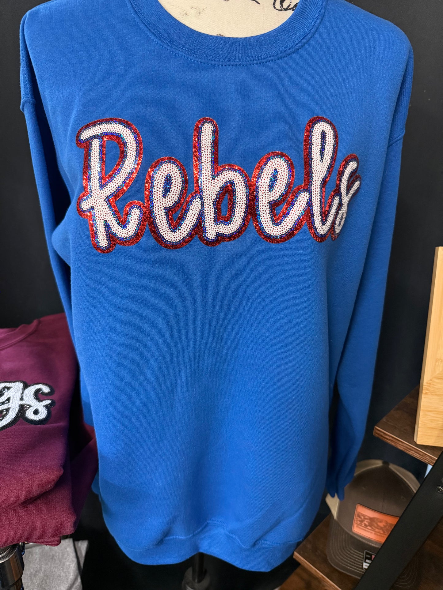 Sequin rebels sweatshirt
