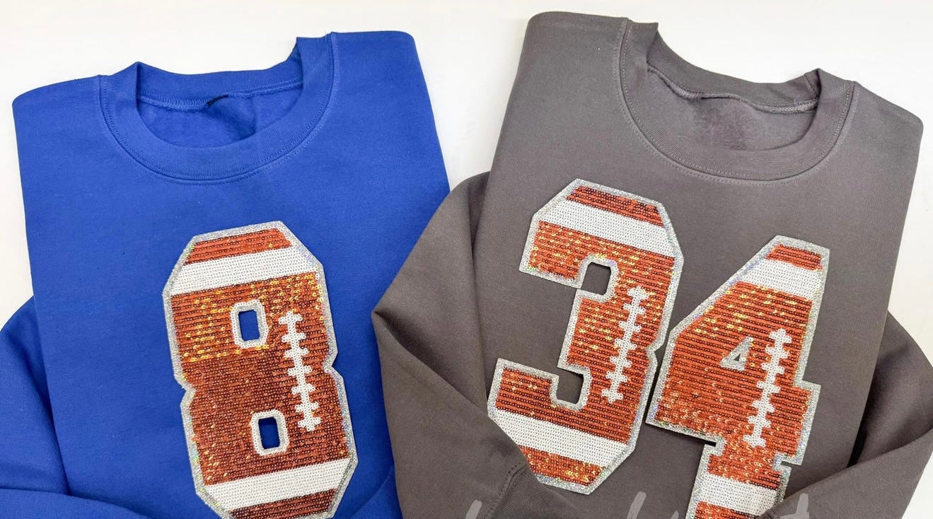 Sequin football numbers